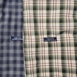 Chaps Ralph Lauren Mens LS Shirts LOT of 2 Size LARGE